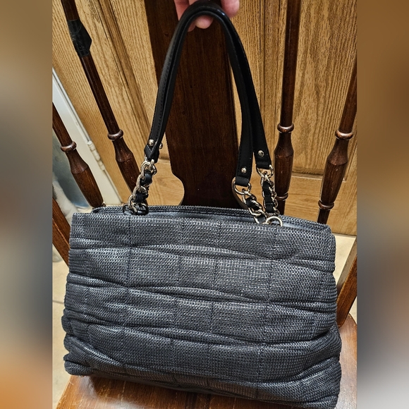 Kate Spade Black Veranda Place Woven Leather Maryanne Satchel Handbag EUC - Picture 3 of 14